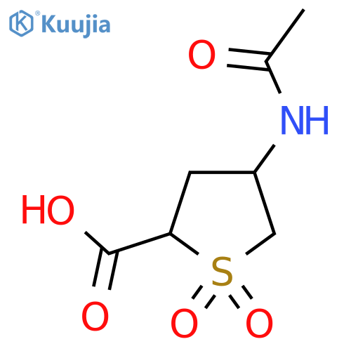 4-Acetamido-1,1-dioxo-1lambda6-thiolane-2-carboxylic acid structure