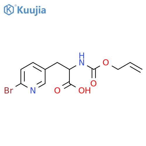 3-(6-bromopyridin-3-yl)-2-{(prop-2-en-1-yloxy)carbonylamino}propanoic acid structure