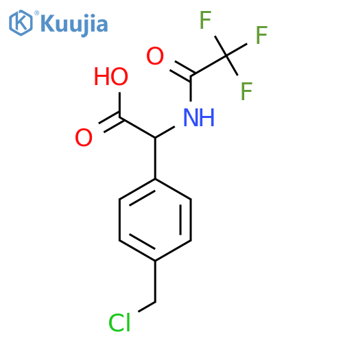 2-4-(chloromethyl)phenyl-2-(2,2,2-trifluoroacetamido)acetic acid structure