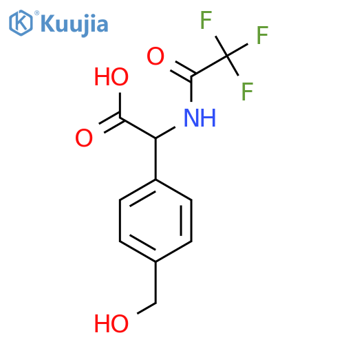 2-[4-(Hydroxymethyl)phenyl]-2-(2,2,2-trifluoroacetamido)acetic acid structure