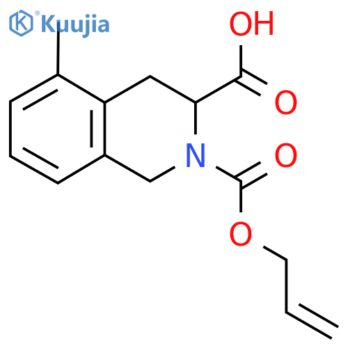5-Methyl-2-[(prop-2-en-1-yloxy)carbonyl]-1,2,3,4-tetrahydroisoquinoline-3-carboxylic acid structure