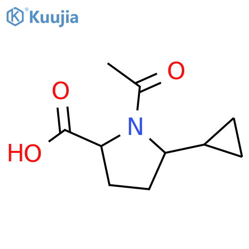 1-Acetyl-5-cyclopropylpyrrolidine-2-carboxylic acid structure