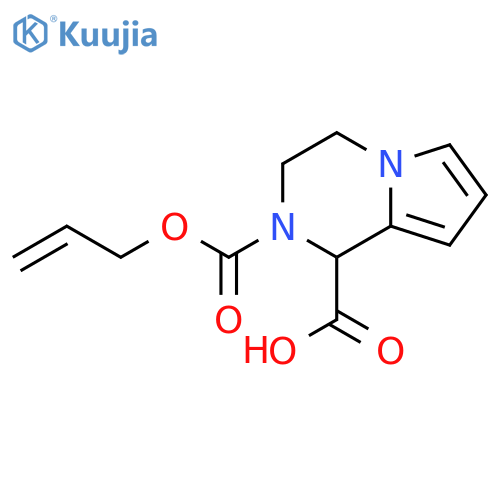 2-(prop-2-en-1-yloxy)carbonyl-1H,2H,3H,4H-pyrrolo1,2-apyrazine-1-carboxylic acid structure