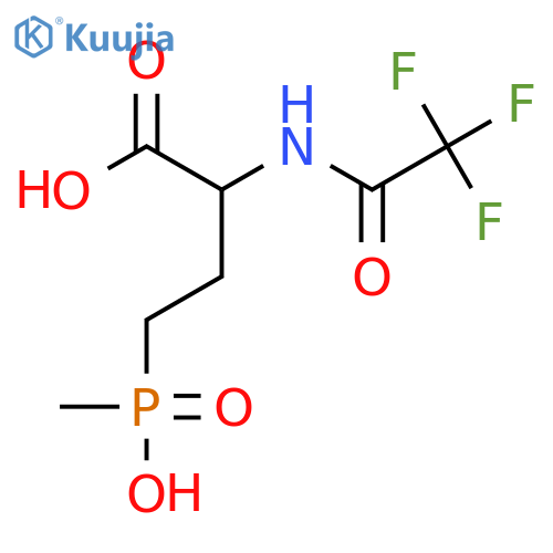 4-[Hydroxy(methyl)phosphoryl]-2-(2,2,2-trifluoroacetamido)butanoic acid structure