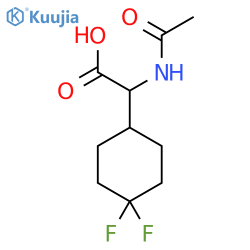 2-(4,4-Difluorocyclohexyl)-2-acetamidoacetic acid structure