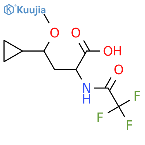 4-Cyclopropyl-4-methoxy-2-(2,2,2-trifluoroacetamido)butanoic acid structure