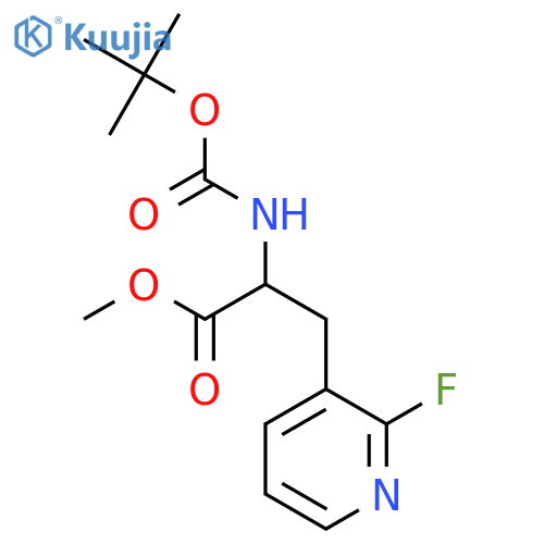 methyl 2-{(tert-butoxy)carbonylamino}-3-(2-fluoropyridin-3-yl)propanoate structure
