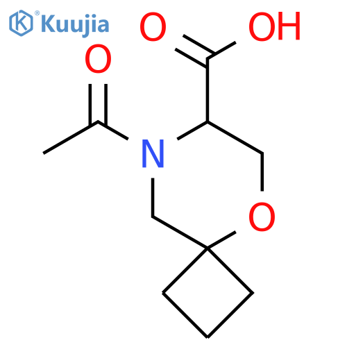8-Acetyl-5-oxa-8-azaspiro[3.5]nonane-7-carboxylic acid structure
