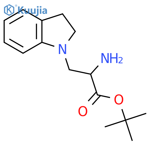tert-butyl 2-amino-3-(2,3-dihydro-1H-indol-1-yl)propanoate structure