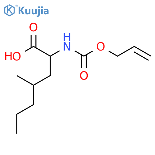 4-Methyl-2-{[(prop-2-en-1-yloxy)carbonyl]amino}heptanoic acid structure