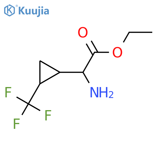 ethyl 2-amino-2-2-(trifluoromethyl)cyclopropylacetate structure