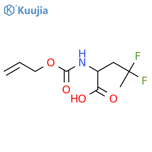 4,4-difluoro-2-{(prop-2-en-1-yloxy)carbonylamino}pentanoic acid structure