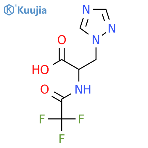 3-(1H-1,2,4-triazol-1-yl)-2-(2,2,2-trifluoroacetamido)propanoic acid structure