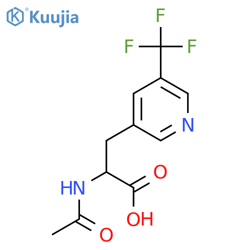 2-Acetamido-3-[5-(trifluoromethyl)pyridin-3-yl]propanoic acid structure