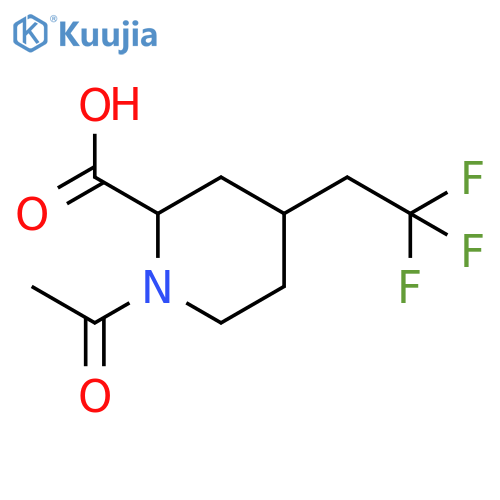 1-Acetyl-4-(2,2,2-trifluoroethyl)piperidine-2-carboxylic acid structure