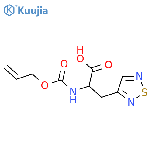 2-{(prop-2-en-1-yloxy)carbonylamino}-3-(1,2,5-thiadiazol-3-yl)propanoic acid structure