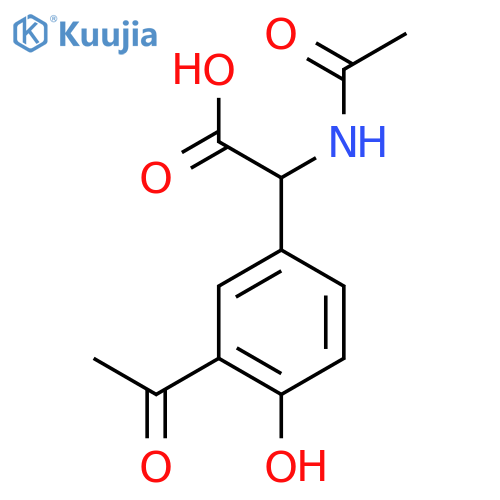 2-(3-Acetyl-4-hydroxyphenyl)-2-acetamidoacetic acid structure
