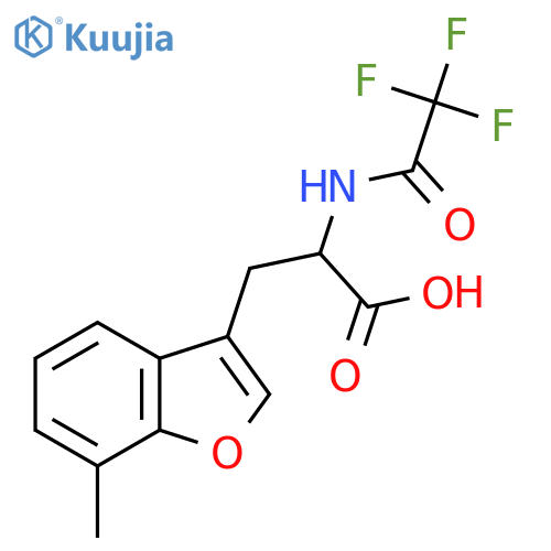 3-(7-Methyl-1-benzofuran-3-yl)-2-(2,2,2-trifluoroacetamido)propanoic acid structure
