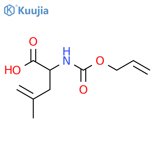 4-methyl-2-{(prop-2-en-1-yloxy)carbonylamino}pent-4-enoic acid structure