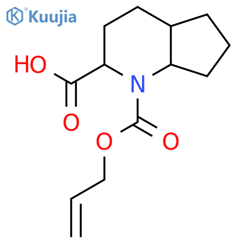 1-(prop-2-en-1-yloxy)carbonyl-octahydro-1H-cyclopentabpyridine-2-carboxylic acid structure