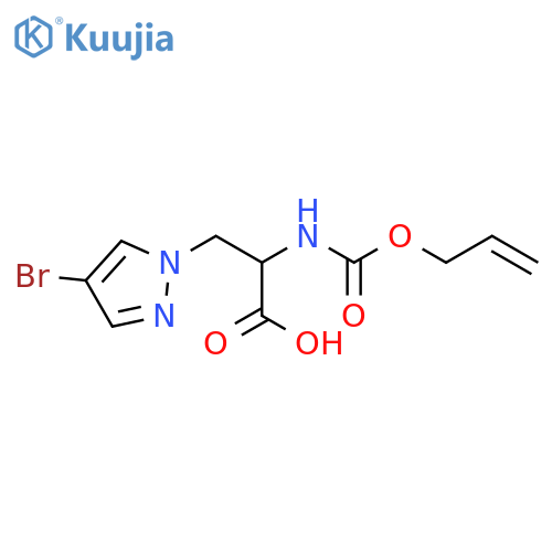 3-(4-bromo-1H-pyrazol-1-yl)-2-{(prop-2-en-1-yloxy)carbonylamino}propanoic acid structure