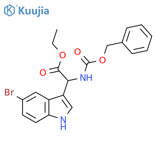 ethyl 2-{(benzyloxy)carbonylamino}-2-(5-bromo-1H-indol-3-yl)acetate structure