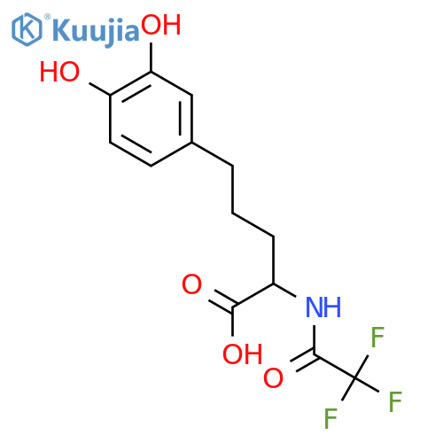 5-(3,4-Dihydroxyphenyl)-2-(2,2,2-trifluoroacetamido)pentanoic acid structure