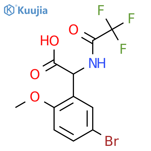 2-(5-Bromo-2-methoxyphenyl)-2-(2,2,2-trifluoroacetamido)acetic acid structure