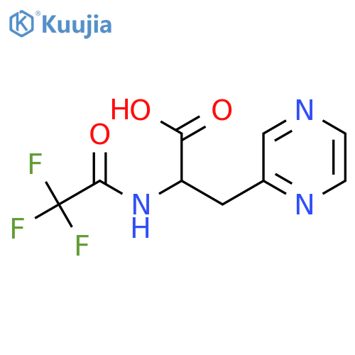 3-(Pyrazin-2-yl)-2-(2,2,2-trifluoroacetamido)propanoic acid structure