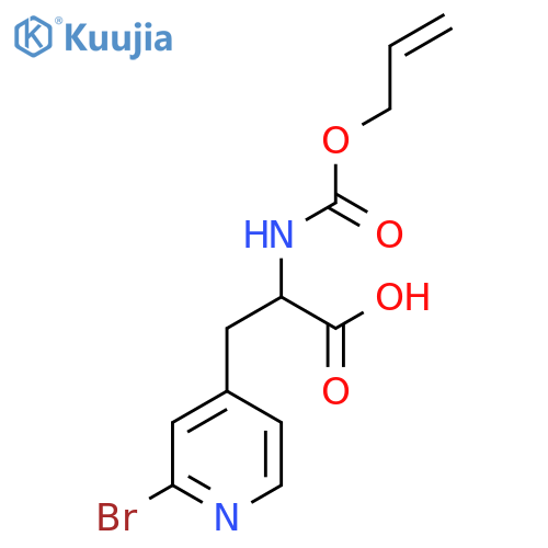 3-(2-bromopyridin-4-yl)-2-{(prop-2-en-1-yloxy)carbonylamino}propanoic acid structure