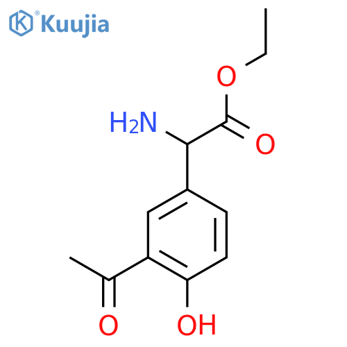 Ethyl 2-(3-acetyl-4-hydroxyphenyl)-2-aminoacetate structure