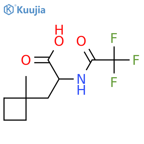 3-(1-Methylcyclobutyl)-2-(2,2,2-trifluoroacetamido)propanoic acid structure