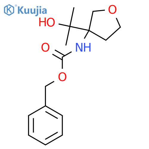 benzyl N-[3-(2-hydroxypropan-2-yl)oxolan-3-yl]carbamate structure