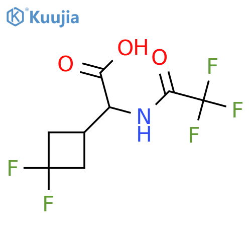 2-(3,3-Difluorocyclobutyl)-2-(trifluoroacetamido)acetic acid structure