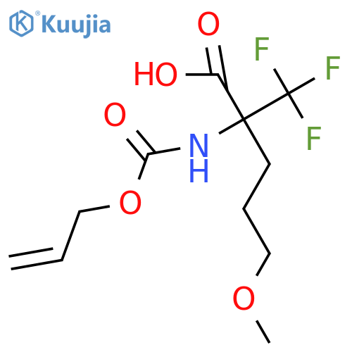 5-methoxy-2-{(prop-2-en-1-yloxy)carbonylamino}-2-(trifluoromethyl)pentanoic acid structure
