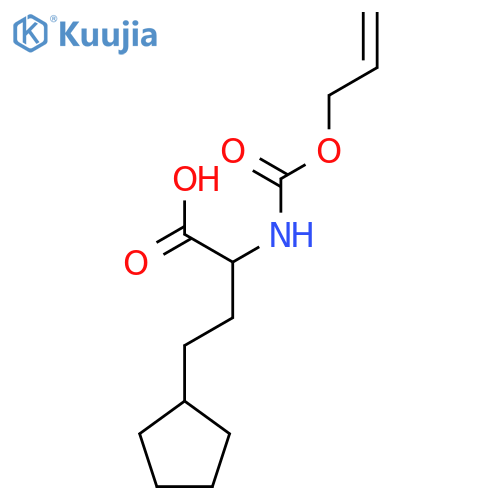 4-Cyclopentyl-2-{[(prop-2-en-1-yloxy)carbonyl]amino}butanoic acid structure