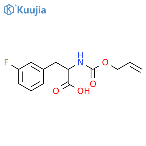 3-(3-fluorophenyl)-2-{(prop-2-en-1-yloxy)carbonylamino}propanoic acid structure