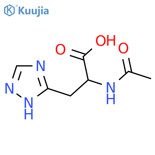 2-acetamido-3-(1H-1,2,4-triazol-3-yl)propanoic acid structure