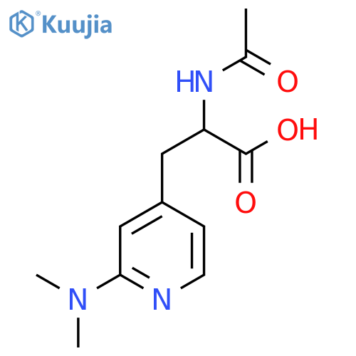 3-2-(dimethylamino)pyridin-4-yl-2-acetamidopropanoic acid structure