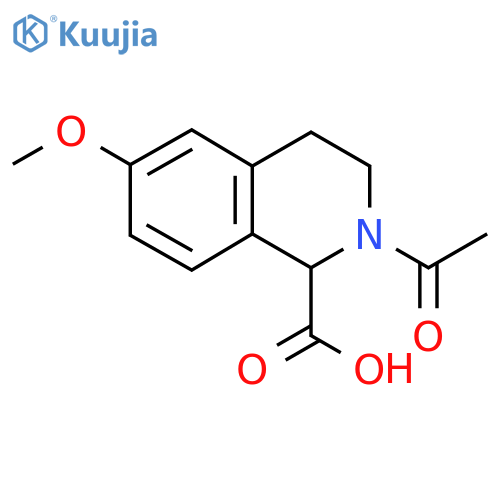 2-Acetyl-6-methoxy-1,2,3,4-tetrahydroisoquinoline-1-carboxylic acid structure