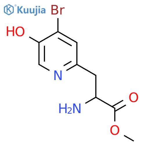 Methyl 2-amino-3-(4-bromo-5-hydroxypyridin-2-yl)propanoate structure