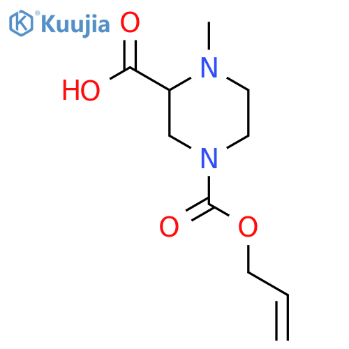 1-methyl-4-(prop-2-en-1-yloxy)carbonylpiperazine-2-carboxylic acid structure