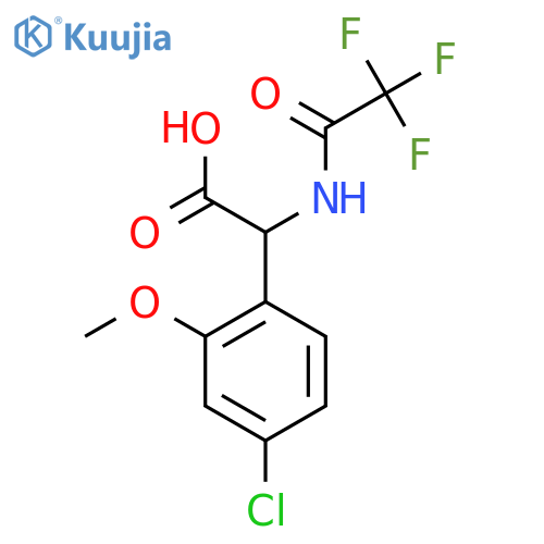 2-(4-Chloro-2-methoxyphenyl)-2-(2,2,2-trifluoroacetamido)acetic acid structure