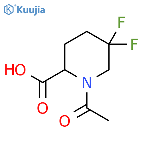 1-Acetyl-5,5-difluoropiperidine-2-carboxylic acid structure