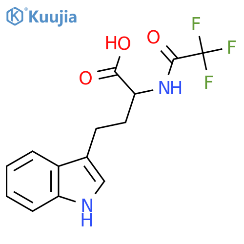 4-(1H-indol-3-yl)-2-(2,2,2-trifluoroacetamido)butanoic acid structure