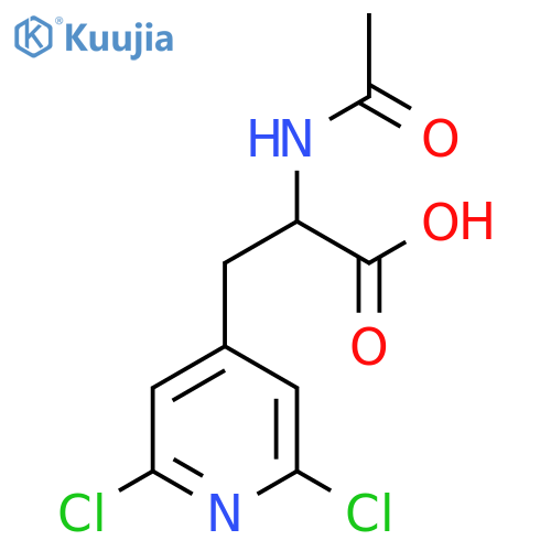 3-(2,6-Dichloropyridin-4-yl)-2-acetamidopropanoic acid structure