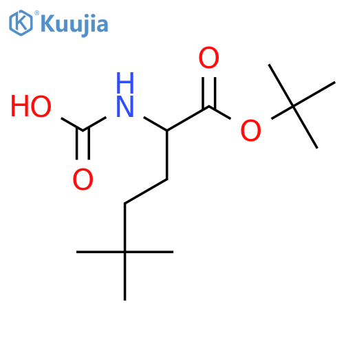 [1-(Tert-butoxy)-5,5-dimethyl-1-oxohexan-2-yl]carbamic acid structure