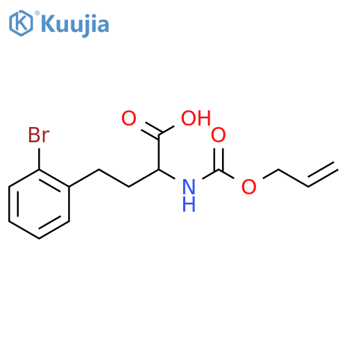 4-(2-bromophenyl)-2-{(prop-2-en-1-yloxy)carbonylamino}butanoic acid structure
