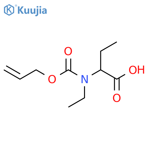 2-{ethyl(prop-2-en-1-yloxy)carbonylamino}butanoic acid structure