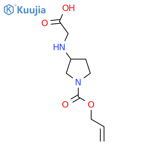 2-({1-(prop-2-en-1-yloxy)carbonylpyrrolidin-3-yl}amino)acetic acid structure